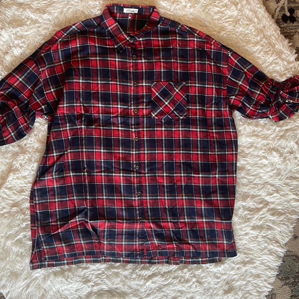 Oversized Flannel Top